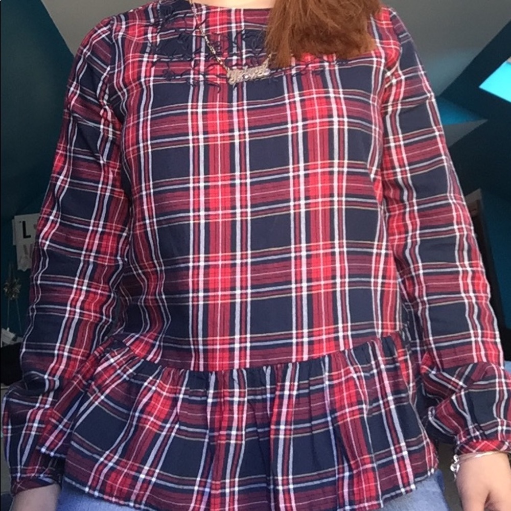 Plaid blouse